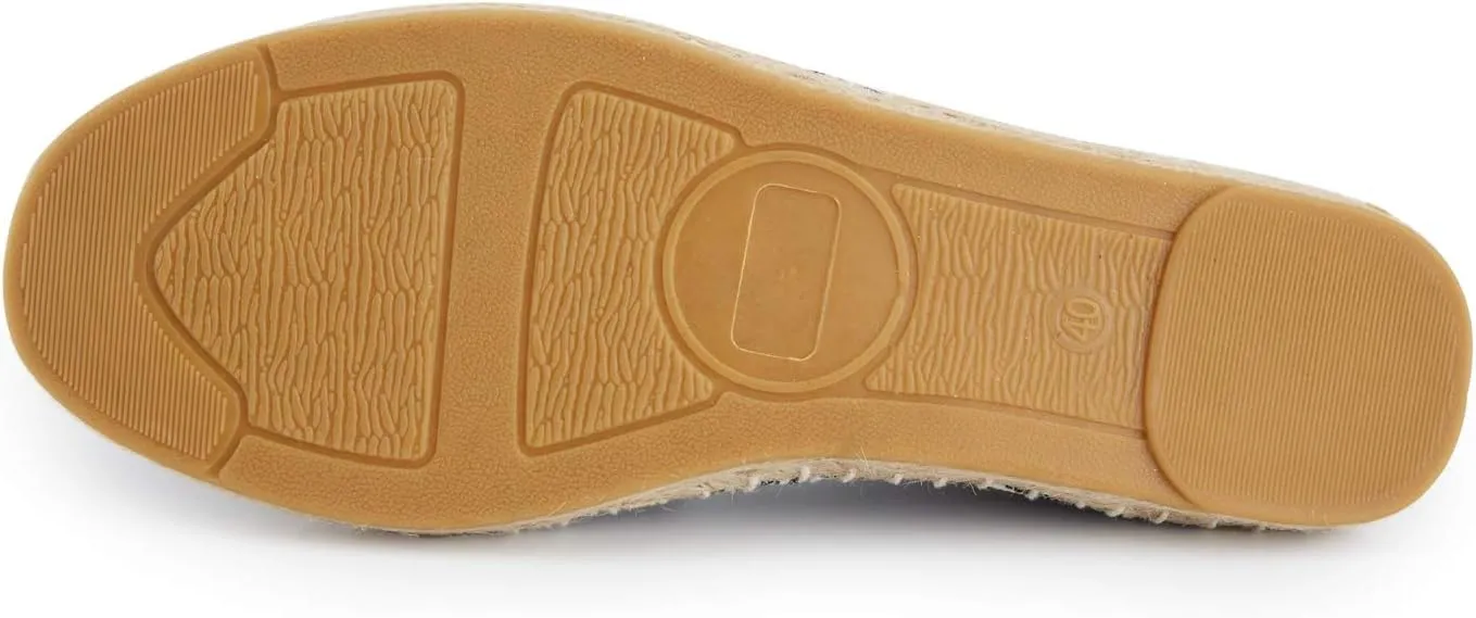 Men's Breathable Canvas Stripe Slip on Flat Espadrilles