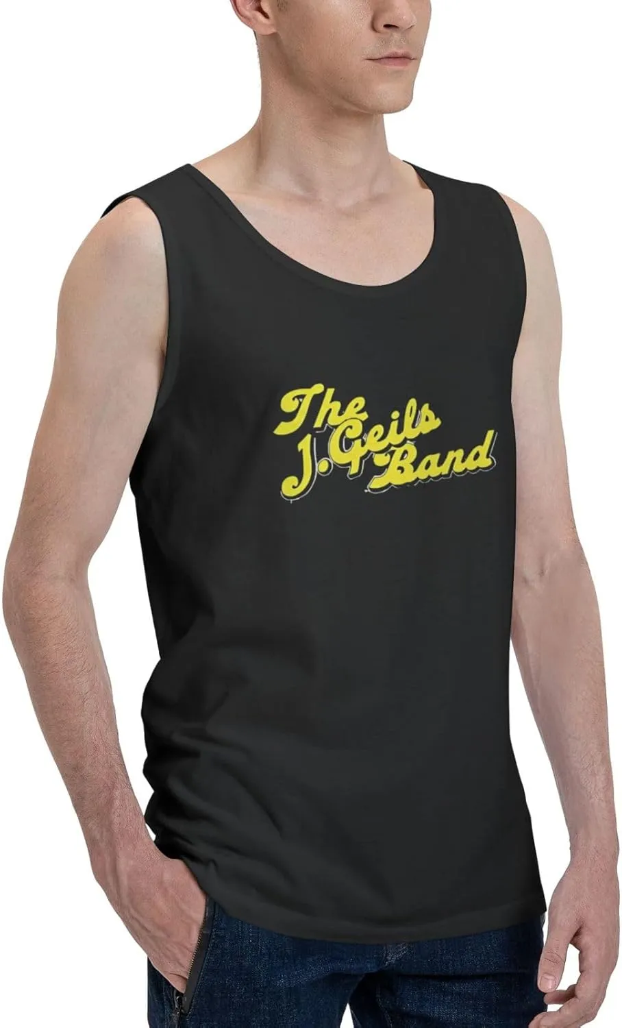 Men's Breathable Cotton Tank Top Slimming Soft Durable Rround Neck Singlet