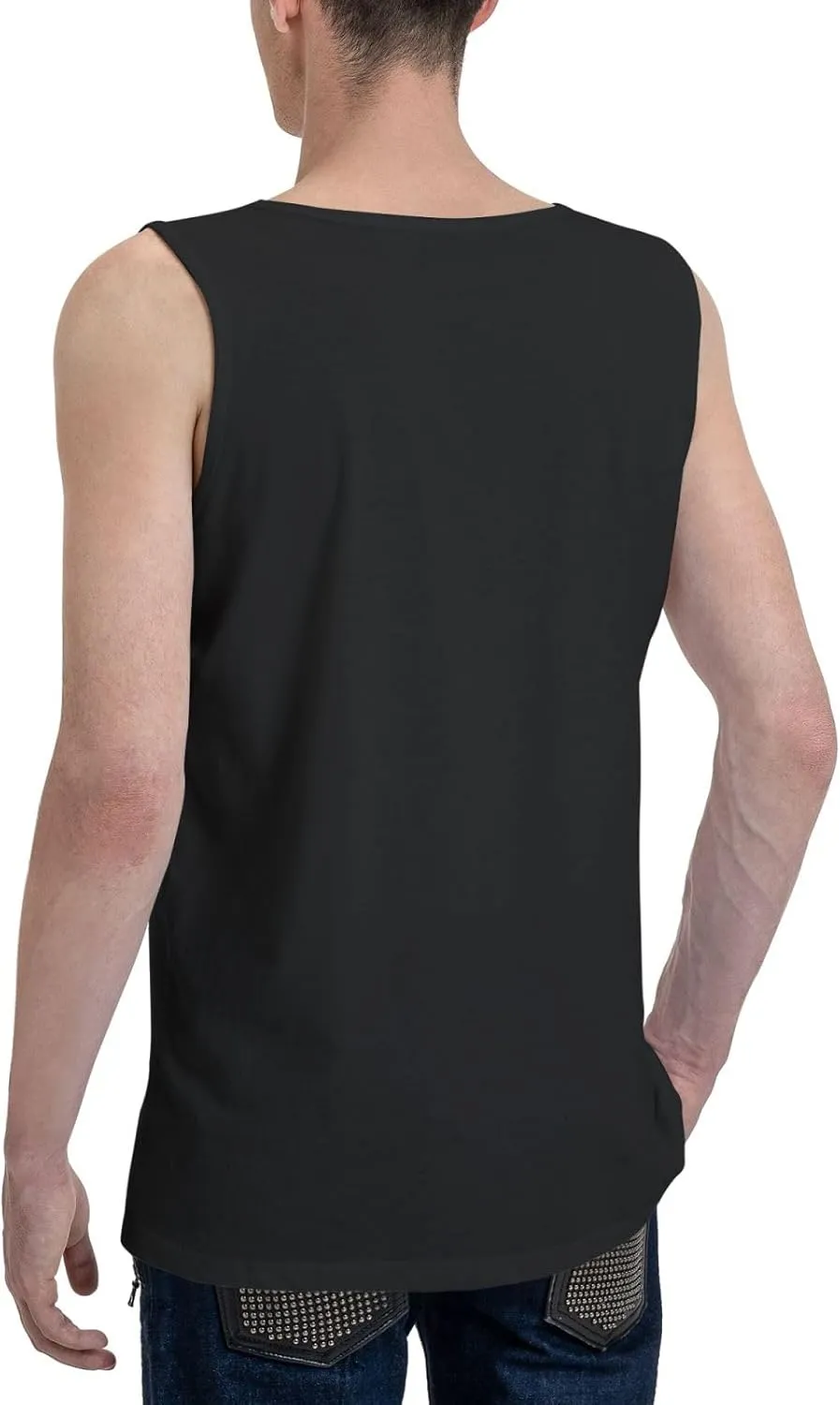 Men's Breathable Cotton Tank Top Slimming Soft Durable Rround Neck Singlet