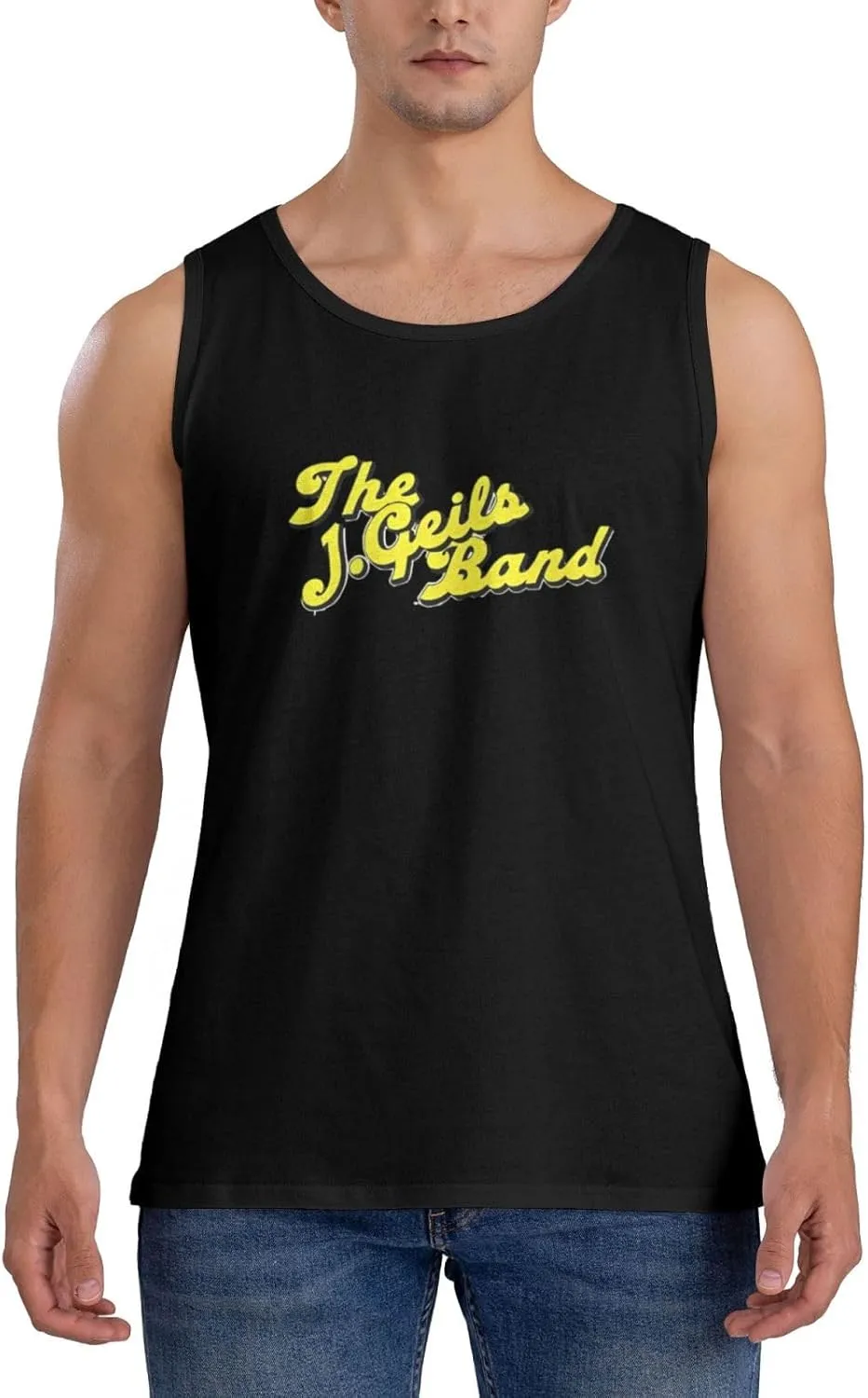 Men's Breathable Cotton Tank Top Slimming Soft Durable Rround Neck Singlet