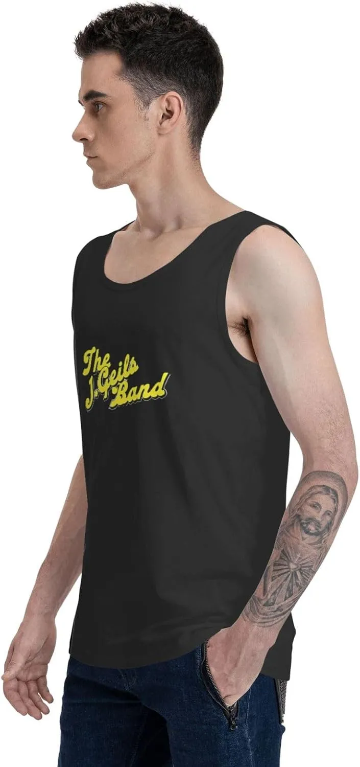 Men's Breathable Cotton Tank Top Slimming Soft Durable Rround Neck Singlet