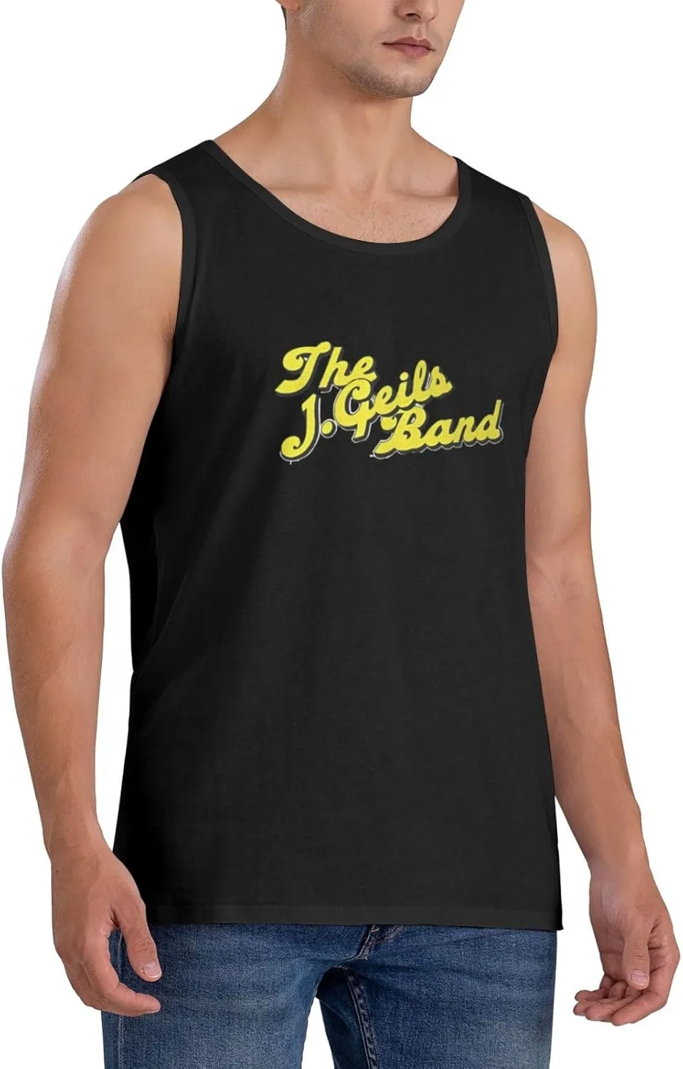 Men's Breathable Cotton Tank Top Slimming Soft Durable Rround Neck Singlet