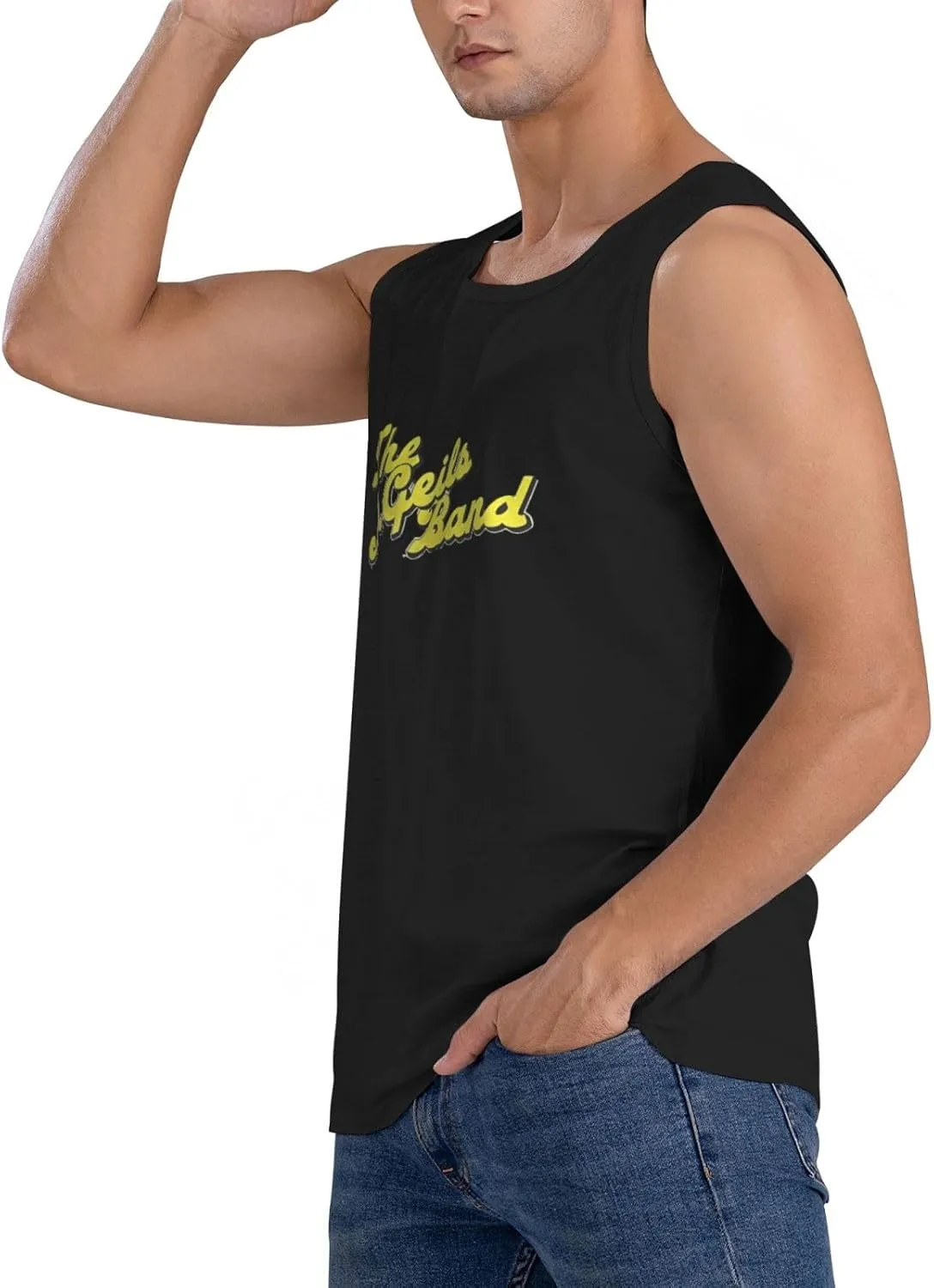 Men's Breathable Cotton Tank Top Slimming Soft Durable Rround Neck Singlet