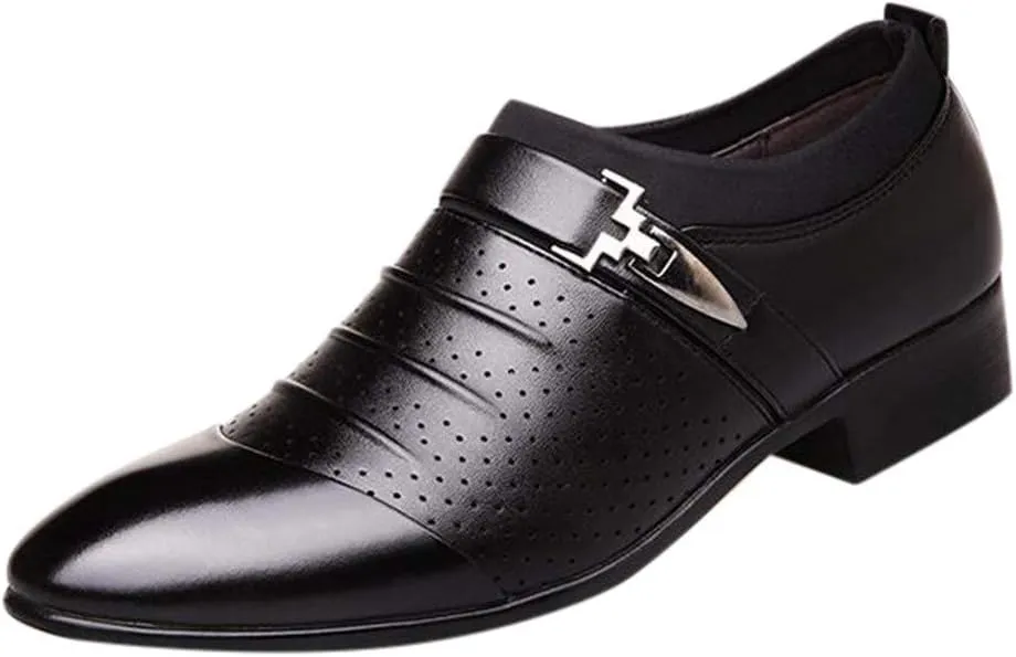 Men's Business Dress Pointed Leather Shoes Casual Breathable Sandals Lazy Shoes Leathers Shoes for Men