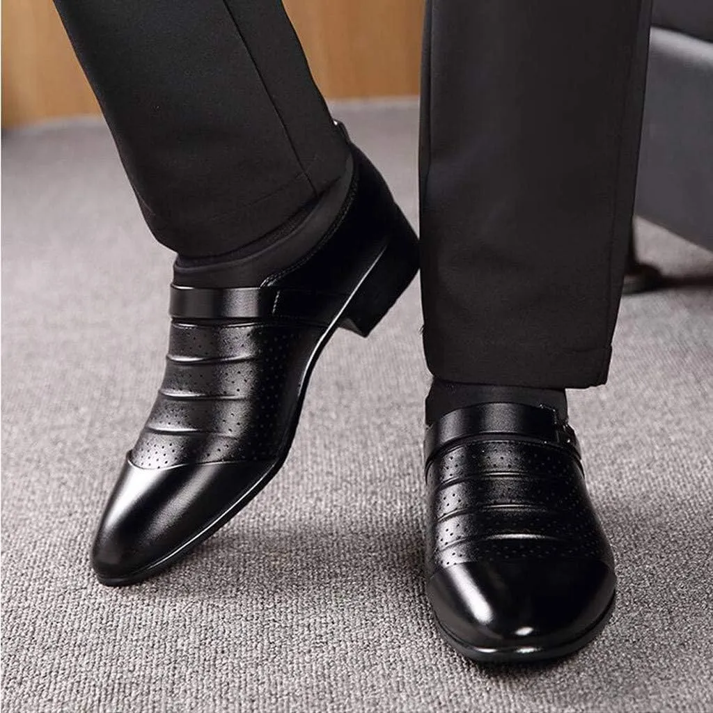 Men's Business Dress Pointed Leather Shoes Casual Breathable Sandals Lazy Shoes Leathers Shoes for Men