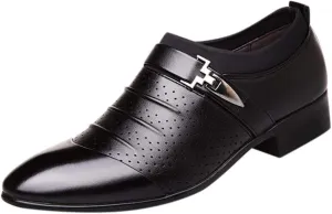 Men's Business Dress Pointed Leather Shoes Casual Breathable Sandals Lazy Shoes Leathers Shoes for Men