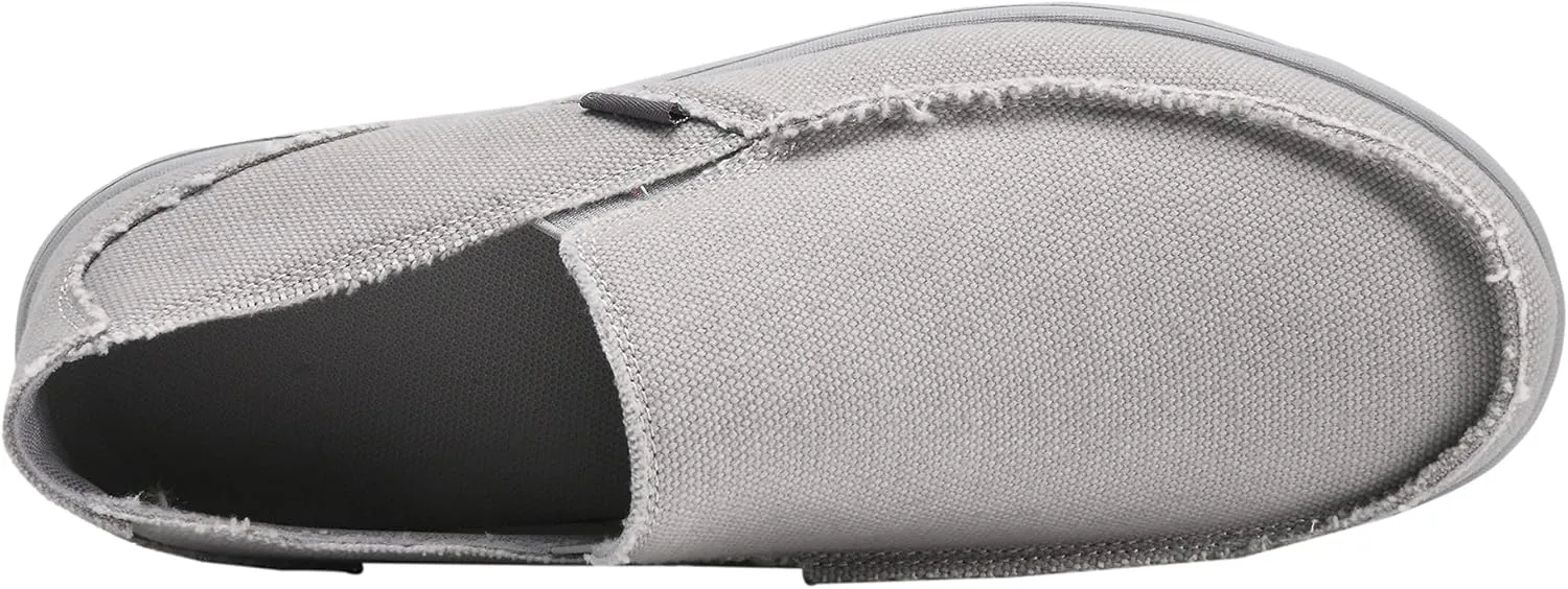 Mens Canvas Shoes Slip On Loafers Deck Shoes Walking Lightweight Causal Slip-ons