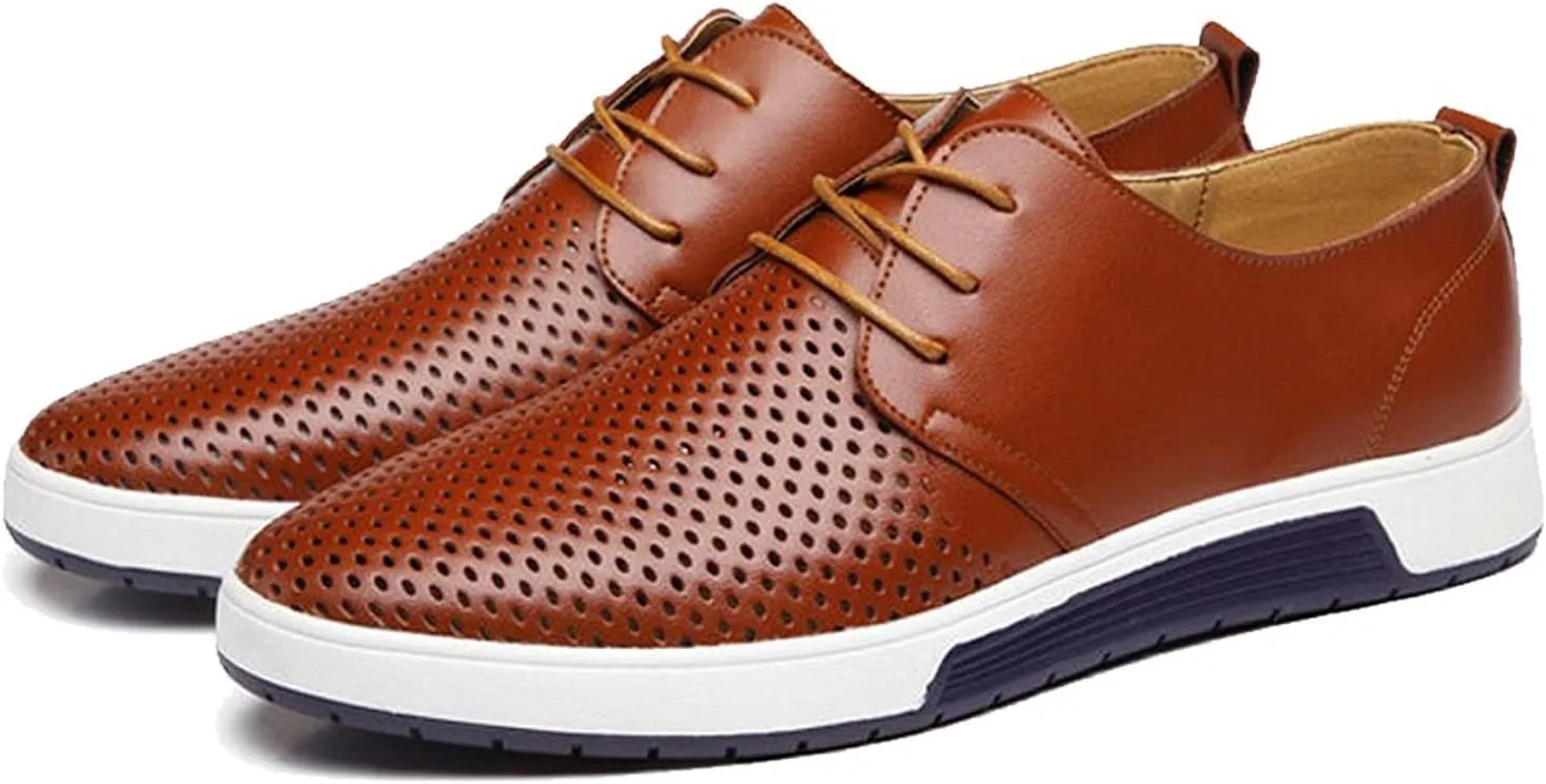 Men's Casual Oxford Shoes Breathable Flat Fashion Sneakers