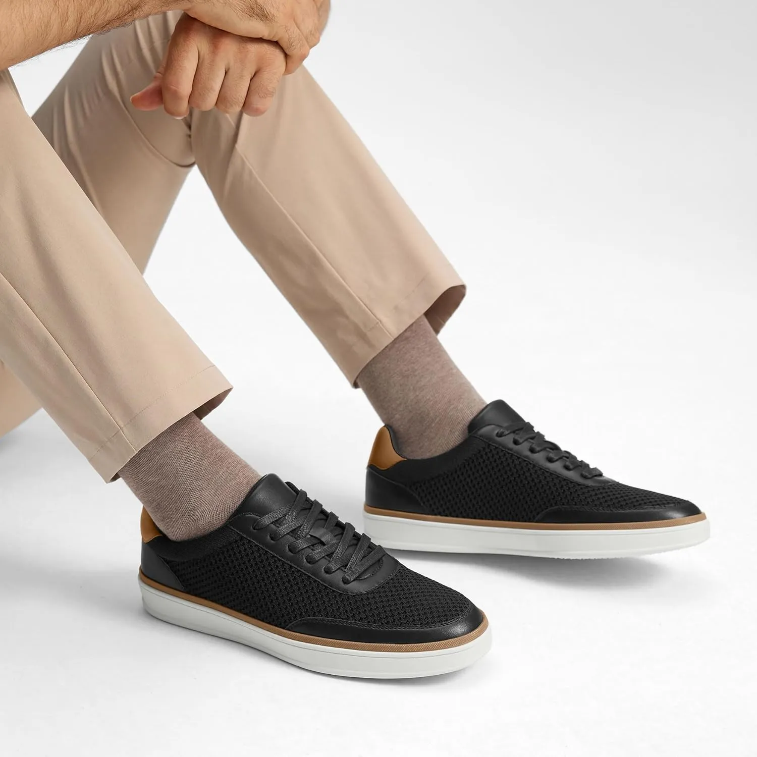 Mens Casual Shoes Breeze Mesh Dress Sneakers Lace-up Shoe Lightweight