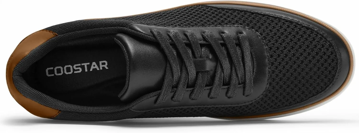 Mens Casual Shoes Breeze Mesh Dress Sneakers Lace-up Shoe Lightweight