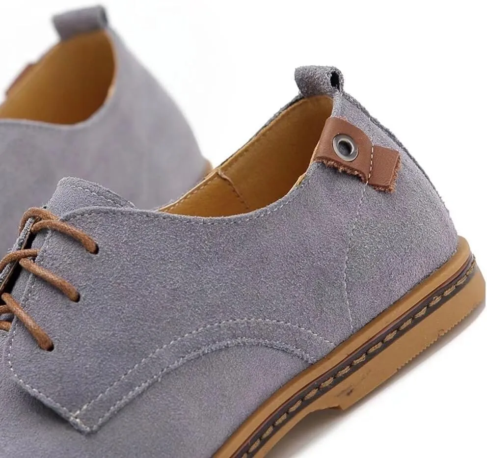 Men's Classic Leather Oxford Flat Heel Shoes