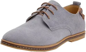 Men's Classic Leather Oxford Flat Heel Shoes