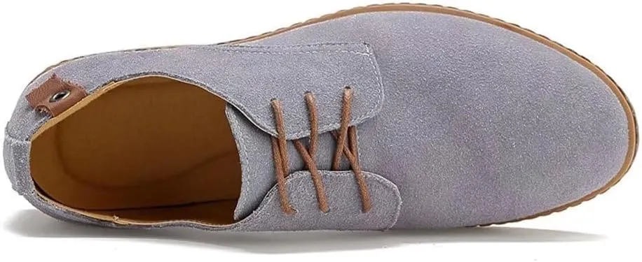 Men's Classic Leather Oxford Flat Heel Shoes