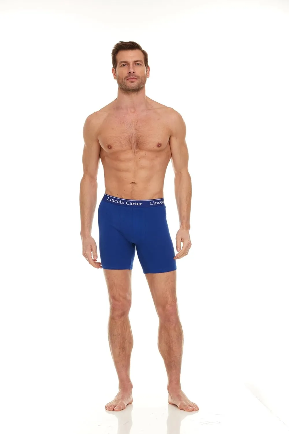 Mens Cotton Stretch Boxer Briefs, Fly/No Fly - Breathable Anti Chafing Tagless Underwear for Men - Multipack