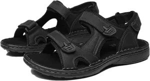 Men's Cowhide Sandals - Anti-Slip Outdoor Shoes for Beach and Casual