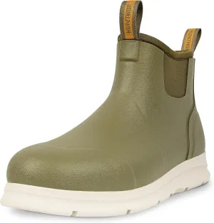 Men's Deck Boots, Lightweight Waterproof Fishing Rain Boots, Anti-Slip Rubber Shoes with Breathable 3mm Neoprene Lining Fishing, Boating, Size 7-14