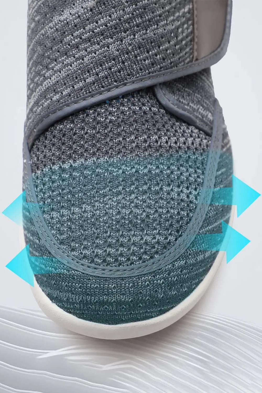 Men's Diabetes Adjustable Sports Shoes with Anti-Slip Soles and Air Cushion Design