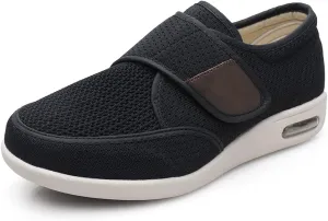 Men's Diabetic Elderly Shoes - Plus Size, Adjustable, Non-Slip, Double Insole, Air Cushion Bottom Walking Shoes