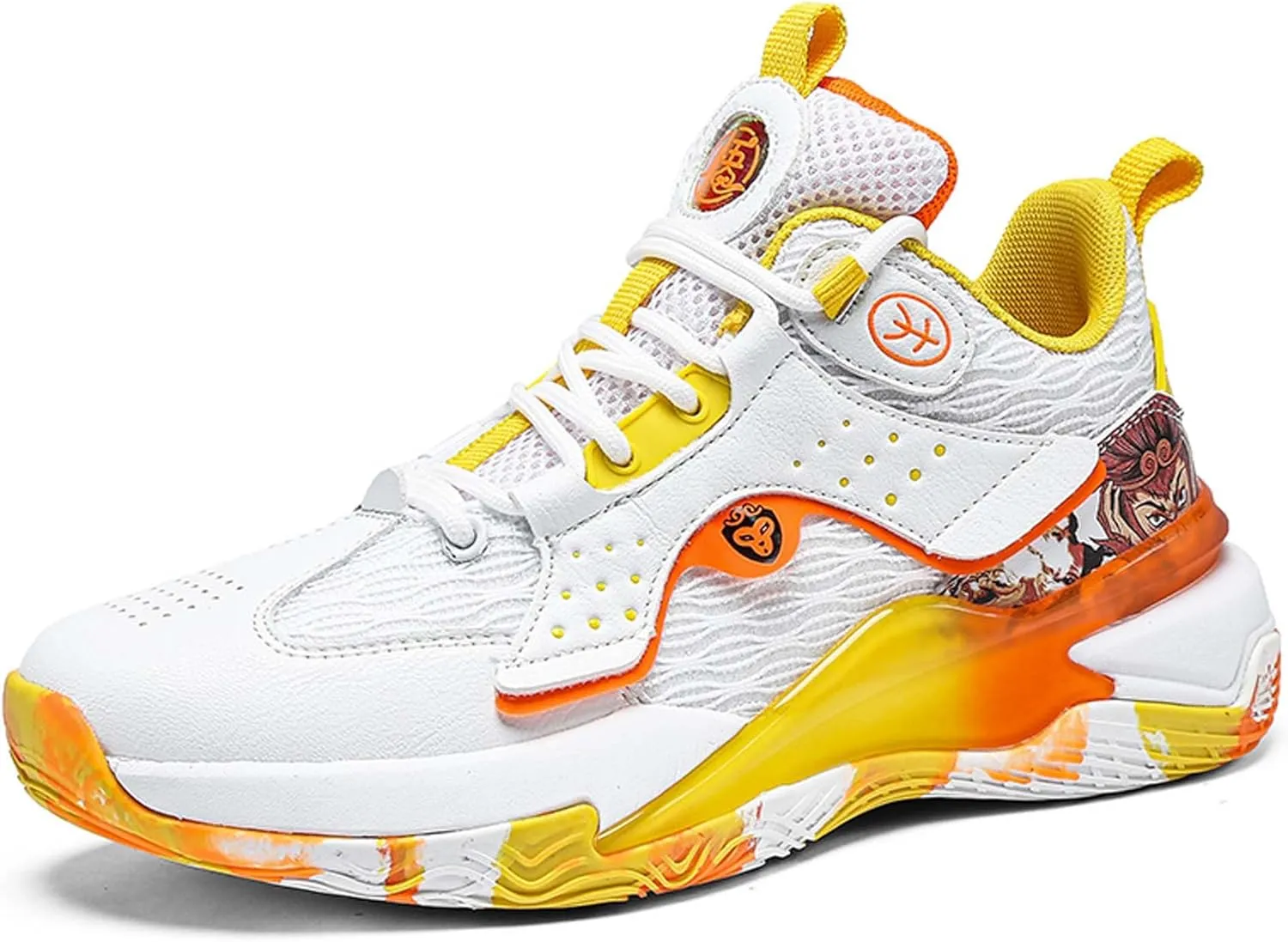Mens Fashion Basketball Shoes Men's and Women's Non-Slip Casual Sneakers Women's Shock Absorption Lightweight Running Shoes
