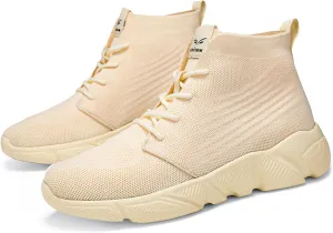 Men's High Top Breathable Sock Walking Shoes Casual Slip On Lightweight Soft Sole Fashion Sneakers Comfortable Work Gym Running Athletic Shoes