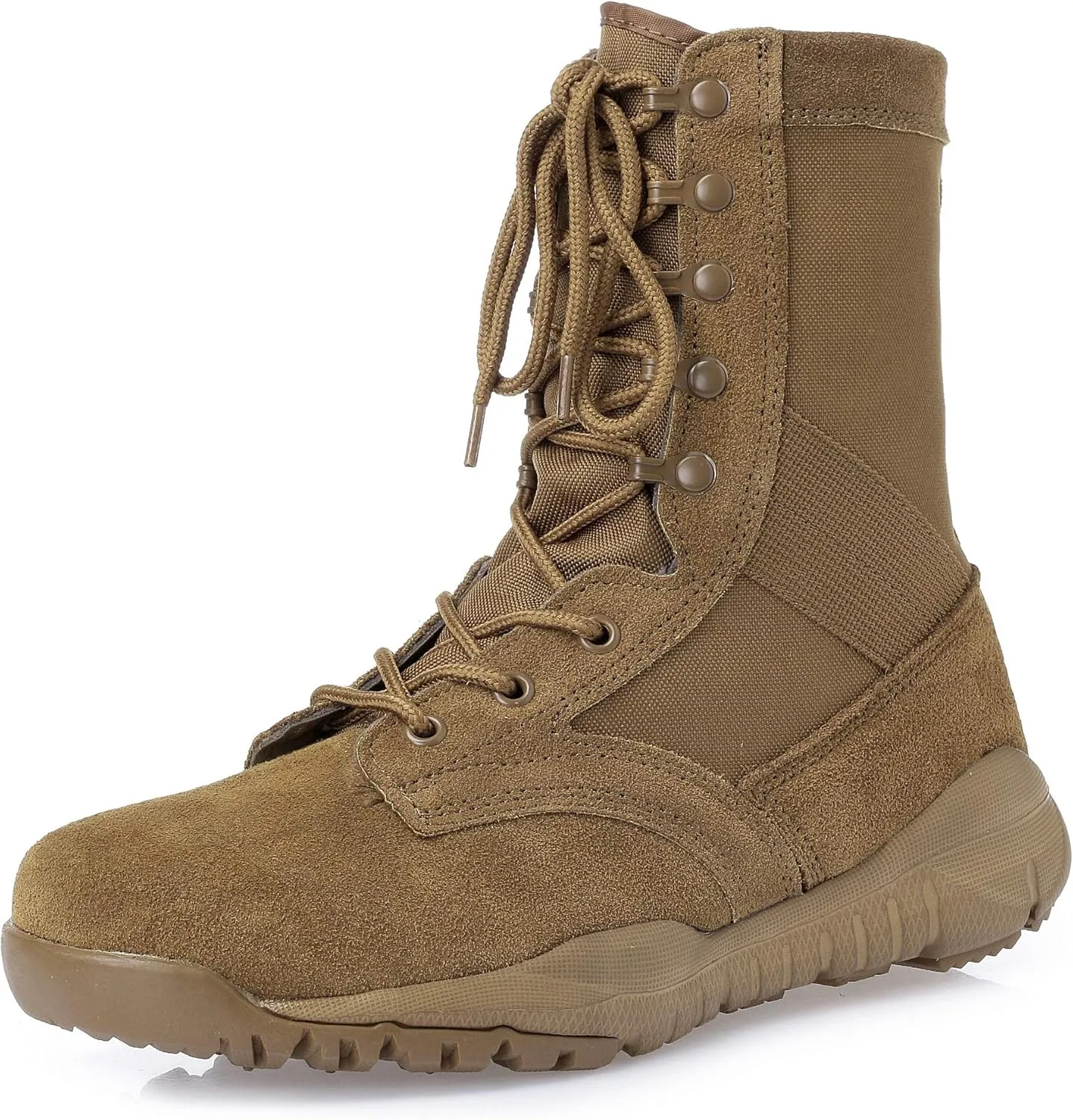 Men's Military Boots, Coyote Brown Tactical Combat Working Boots Lightweight Military Boots, US8