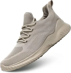 Mens Running Shoes Slip on Walking Tennis Sneakers Lightweight Breathable Mesh Workout Casual Sports Shoes Soft Sole