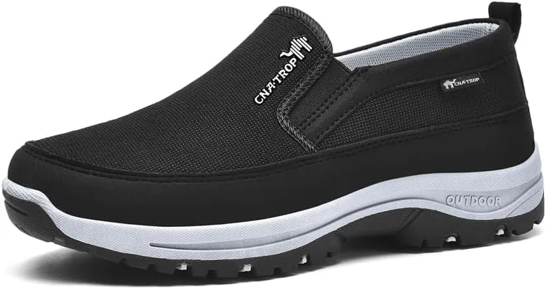 Men's Slip on Casual Shoes Lightweight Breathable Anti-Slip Walking Shoes, Outdoor Hiking Shoes
