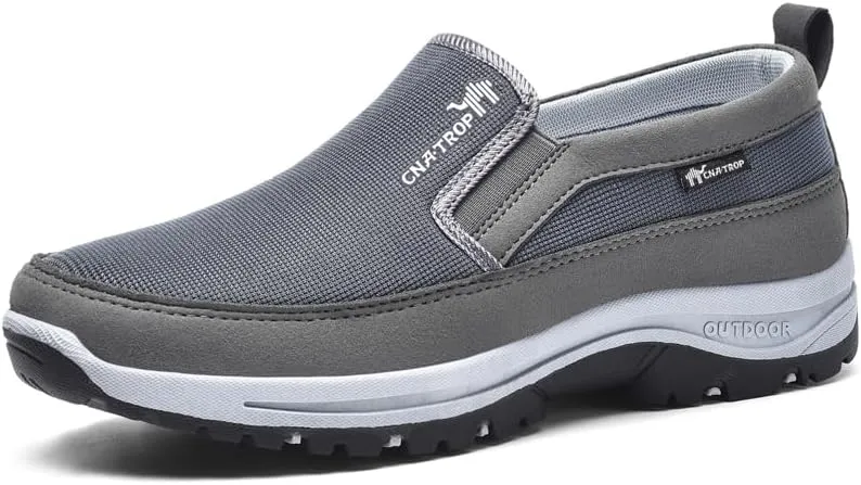 Men's Slip on Casual Shoes Lightweight Breathable Anti-Slip Walking Shoes, Outdoor Hiking Shoes