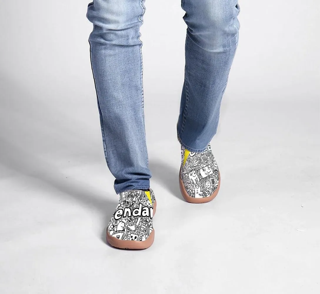 Men's Slip-on Knitted Walking Shoes, Casual and Lightweight Loafers, Comfortable and Breathable Travel Shoes