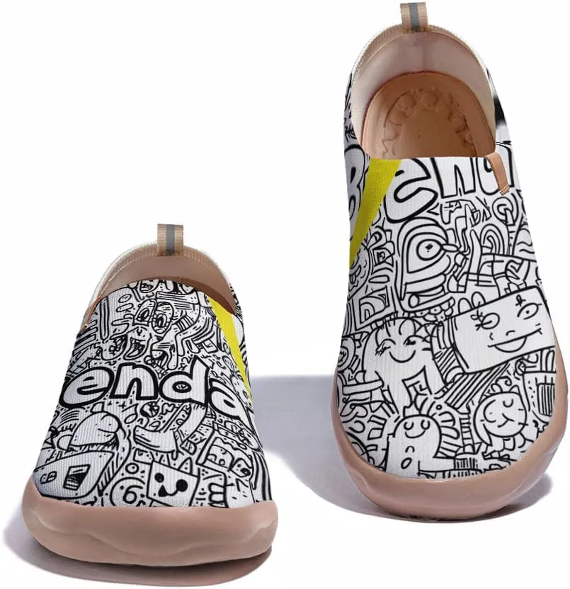 Men's Slip-on Knitted Walking Shoes, Casual and Lightweight Loafers, Comfortable and Breathable Travel Shoes