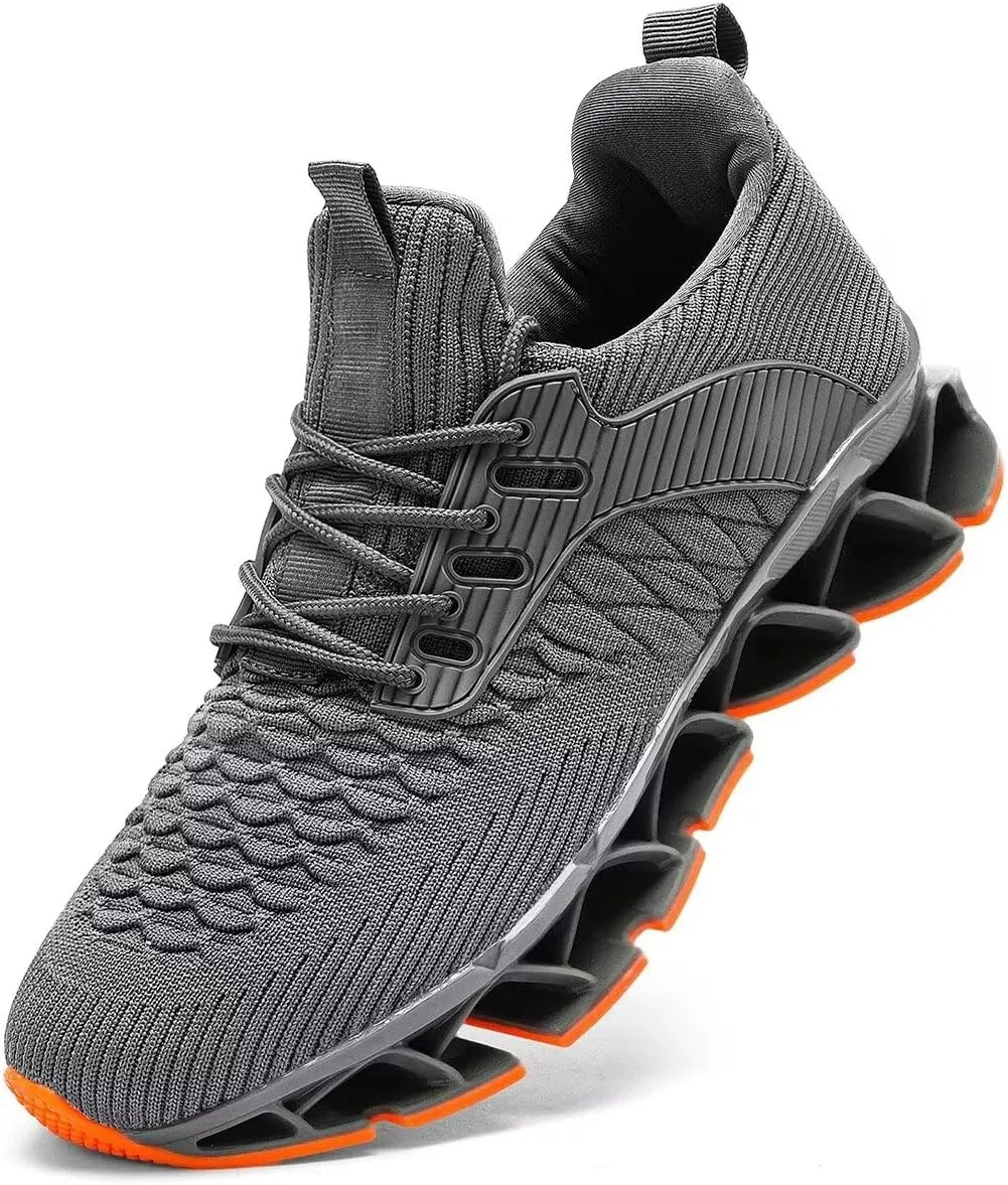 Mens Slip on Running Walking Shoes Blade Tennis Casual Fashion Sneakers Comfort Non Slip Work Sport Athletic Trainer
