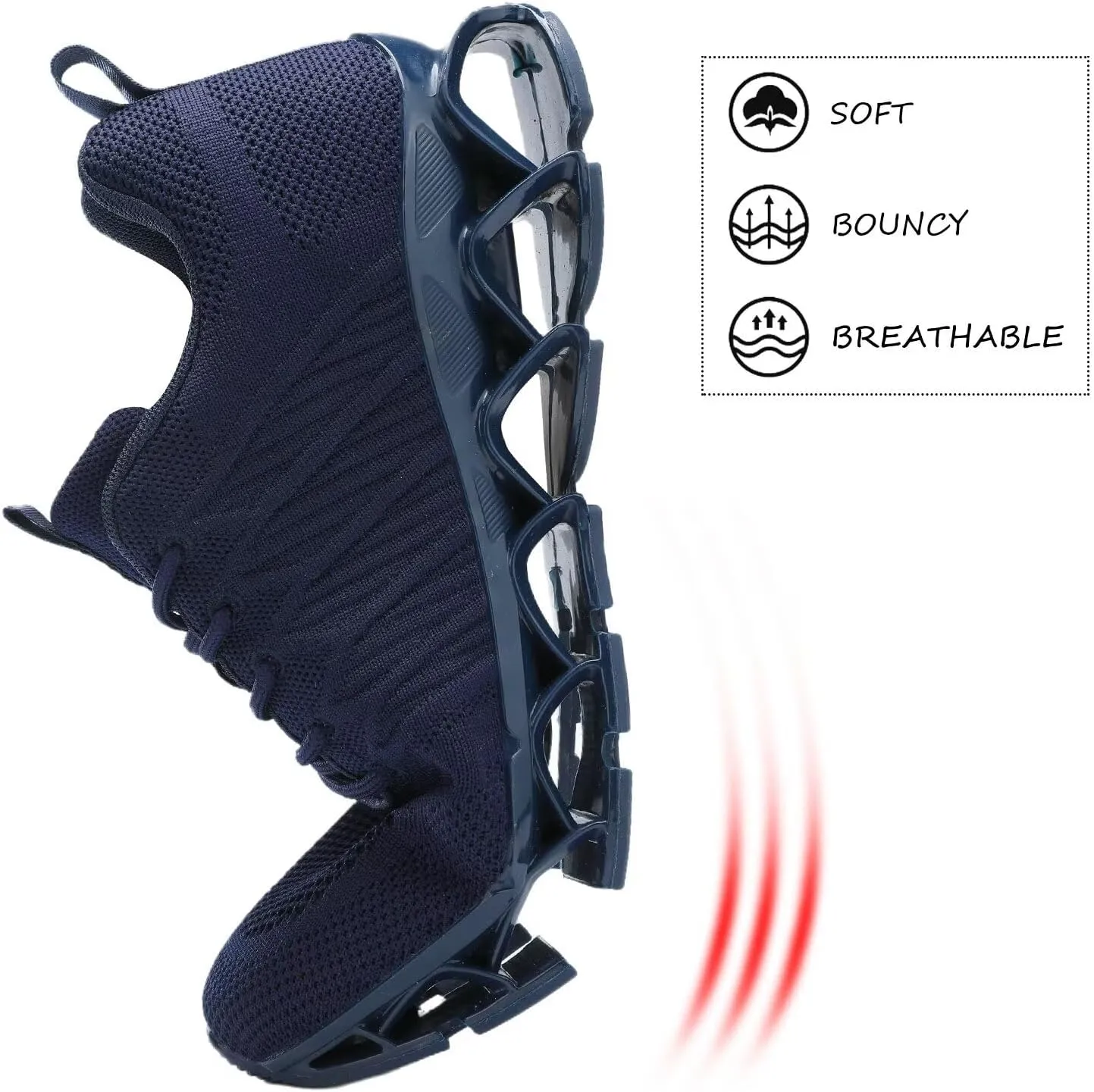 Mens Slip on Running Walking Shoes Blade Tennis Casual Fashion Sneakers Comfort Non Slip Work Sport Athletic Trainer
