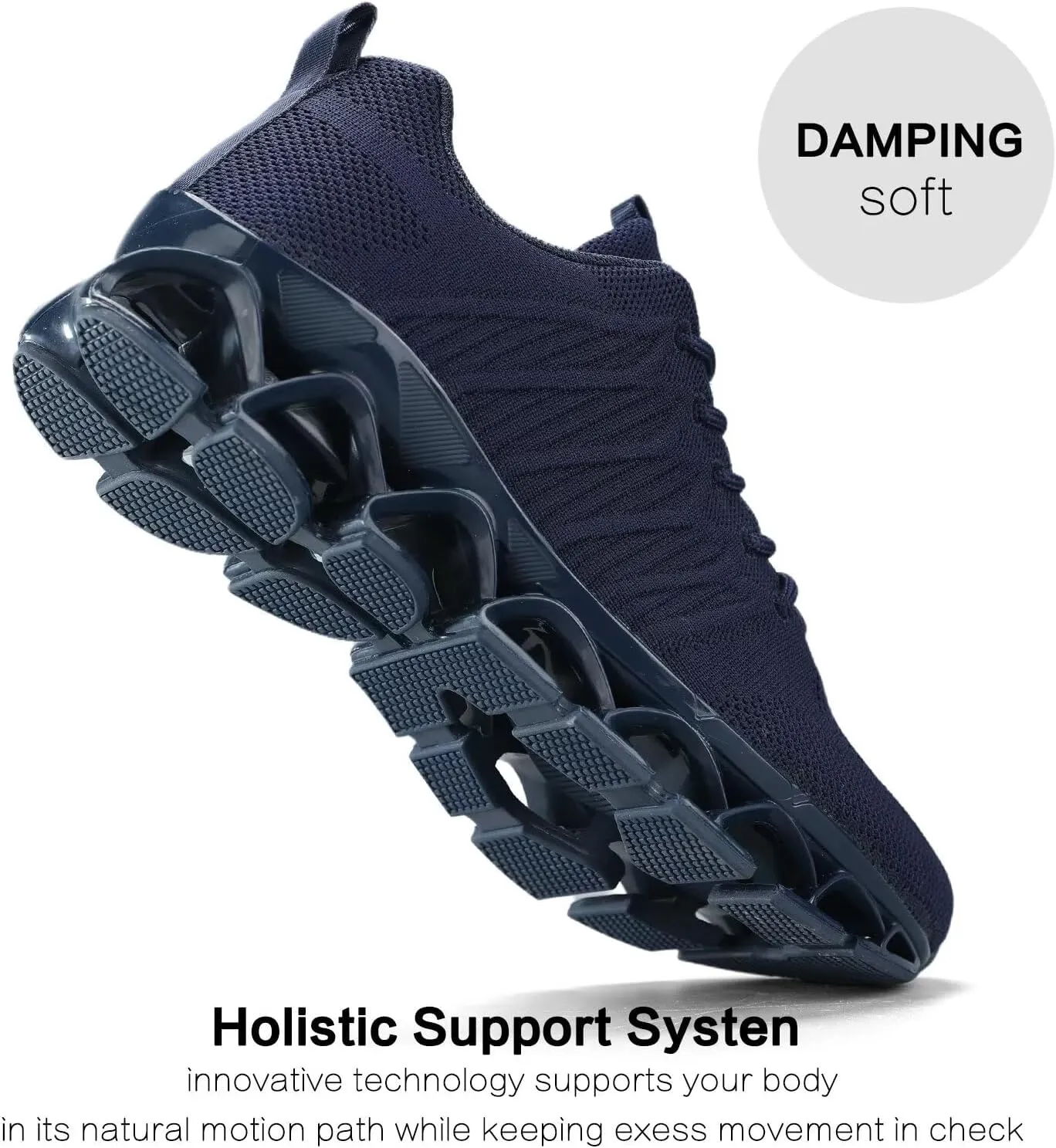 Mens Slip on Running Walking Shoes Blade Tennis Casual Fashion Sneakers Comfort Non Slip Work Sport Athletic Trainer