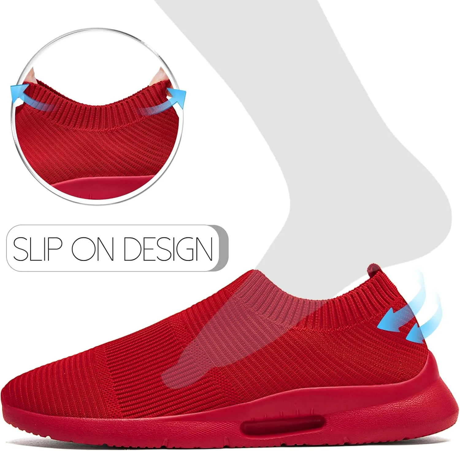 Mens Slip on Shoes Tennis Sports Sneakers Lightweight Casual Dress Summer Beach Slippers