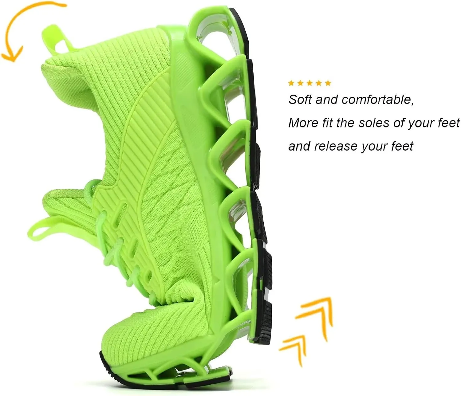 Men's Slip on Walking Running Shoes Blade Tennis Casual Fashion Sneakers Comfort Non Slip Work Sport Athletic Trainer