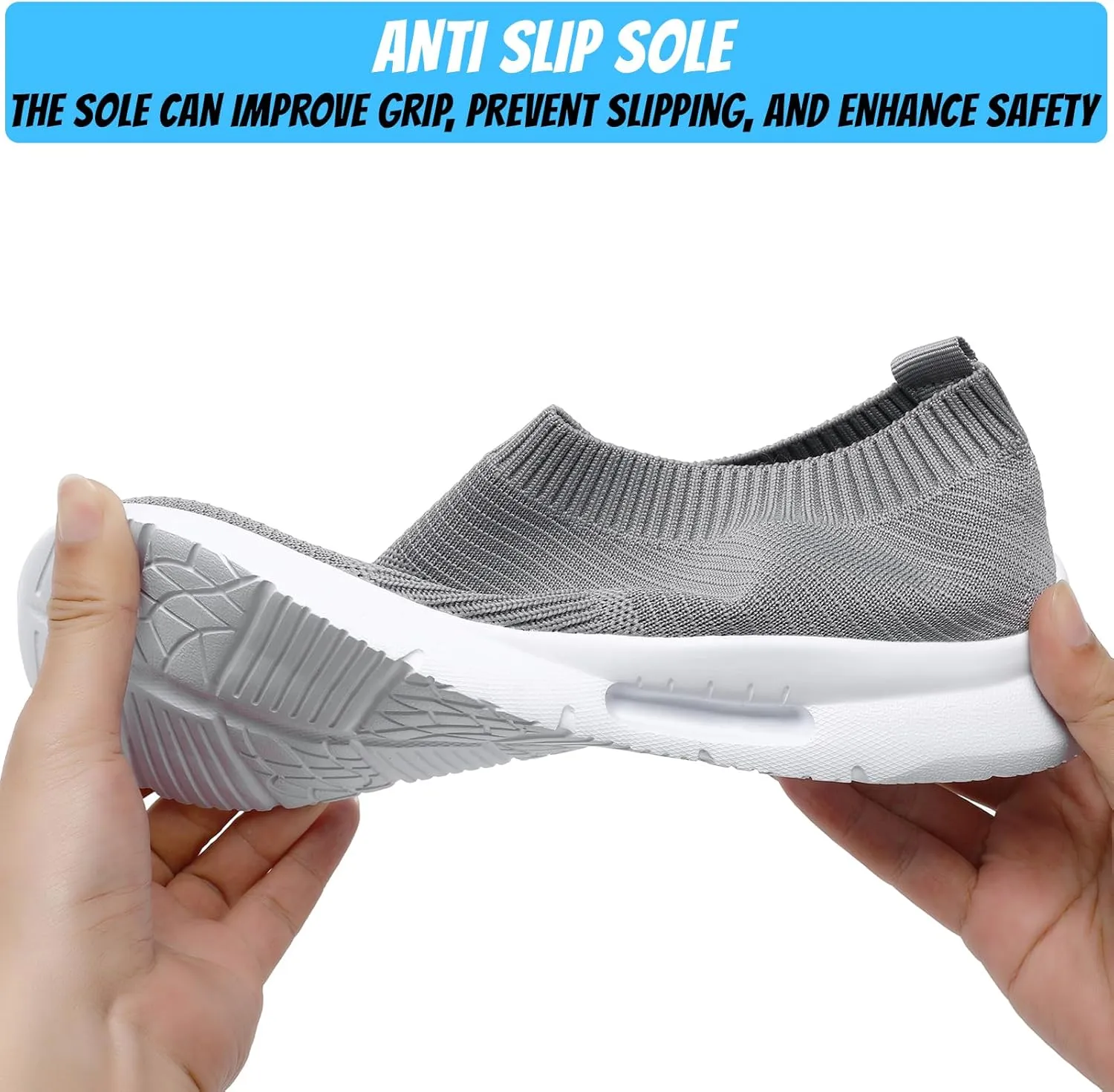 Mens Slip On Walking Shoes Mens Running Shoes Mesh Breathable Tennis Sneakers