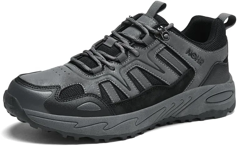 Men's Trekking Trail Shoes Wear-Resistant Anti-Slip Outsole,Lightweight Comfort Soft Insole,Water-Proof Suede Upper Breathable Mesh for Outdoor Hiking Backpacking Camping