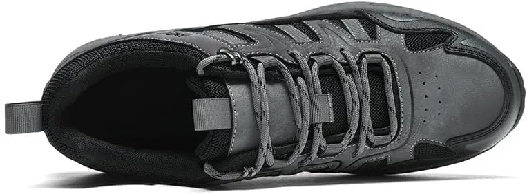 Men's Trekking Trail Shoes Wear-Resistant Anti-Slip Outsole,Lightweight Comfort Soft Insole,Water-Proof Suede Upper Breathable Mesh for Outdoor Hiking Backpacking Camping