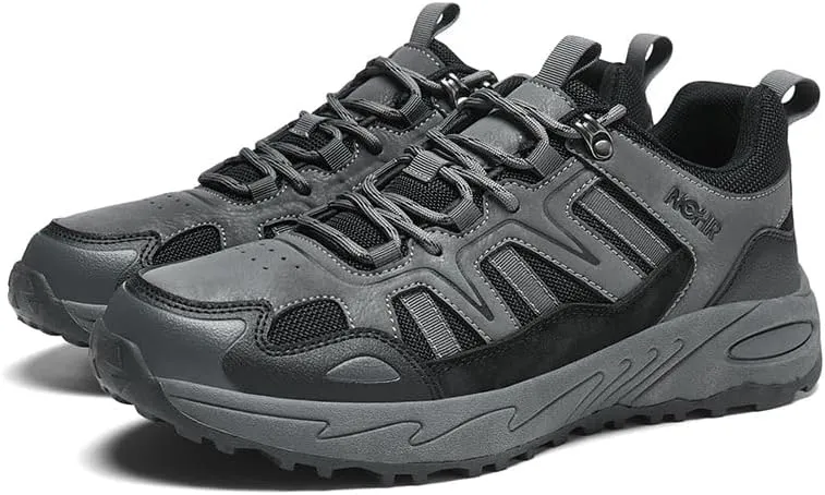 Men's Trekking Trail Shoes Wear-Resistant Anti-Slip Outsole,Lightweight Comfort Soft Insole,Water-Proof Suede Upper Breathable Mesh for Outdoor Hiking Backpacking Camping