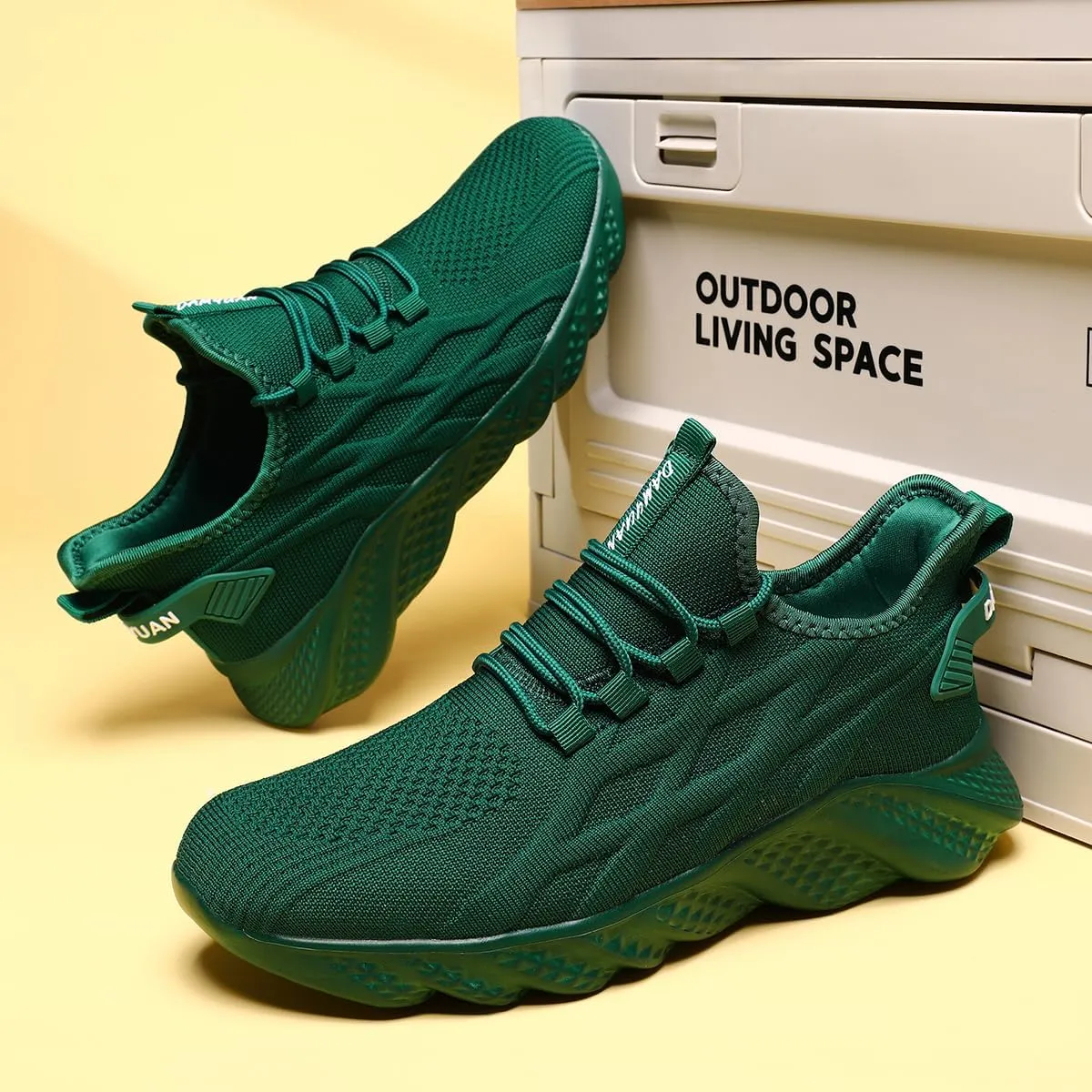Men's Walking Running Shoes Sneakers Athletic Non Slip On Sports Tennis Fitness Shoes Casual Workout Lightweight Breathable Trainers Gym Fashion Mesh Soft Comfortable Shoe