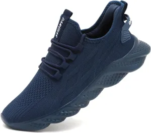 Men's Walking Running Shoes Sneakers Athletic Non Slip On Sports Tennis Fitness Shoes Casual Workout Lightweight Breathable Trainers Gym Fashion Mesh Soft Comfortable Shoe