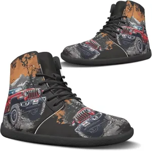 Mens Wide Barefoot Shoes Lightweight Non Slip Walking Shoe Zero Drop High Top Casual Flat Sneakers for Travel Work Size 5-14