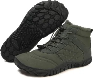 Mens Wide Shoes Toe Box Winter Cross Trainer Minimalist Anti Skid Shoes for Women Cotton Boots Sneakers Outdoor Ankle Boots Brown Black Green White