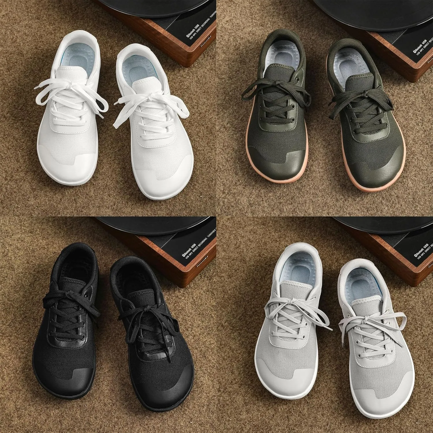 Men's Wide Toe Box Barefoot Running Shoes Casual Lightweight Zero Drop Sole Walking Trail Gym Sneakers Minimalist Trainer Shoes