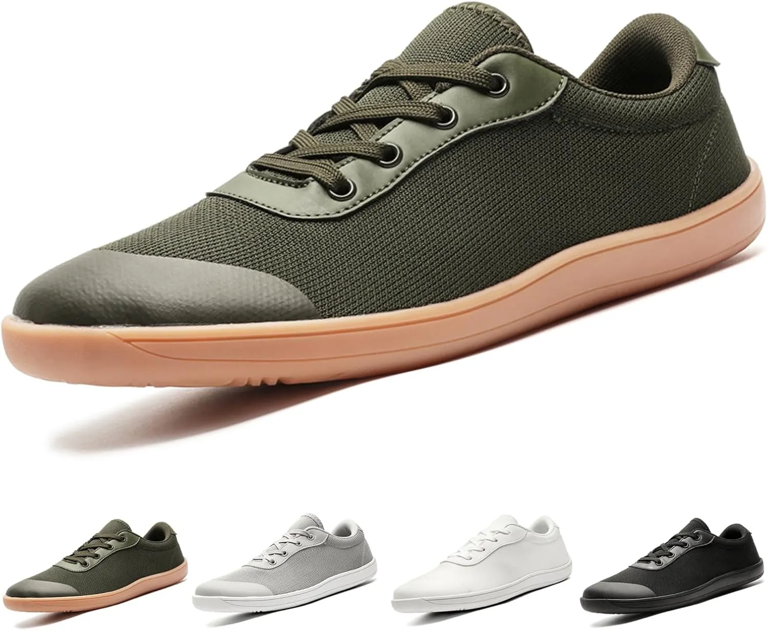 Men's Wide Toe Box Barefoot Running Shoes Casual Lightweight Zero Drop Sole Walking Trail Gym Sneakers Minimalist Trainer Shoes