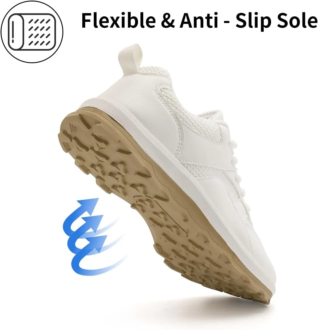 Mens Wide Toe Box Walking Shoes Zero Drop Slip On Sports Sneakers Camp Fitness Flat Sole Running Jogging Breathable Anti-Slip Outdoor Fashion