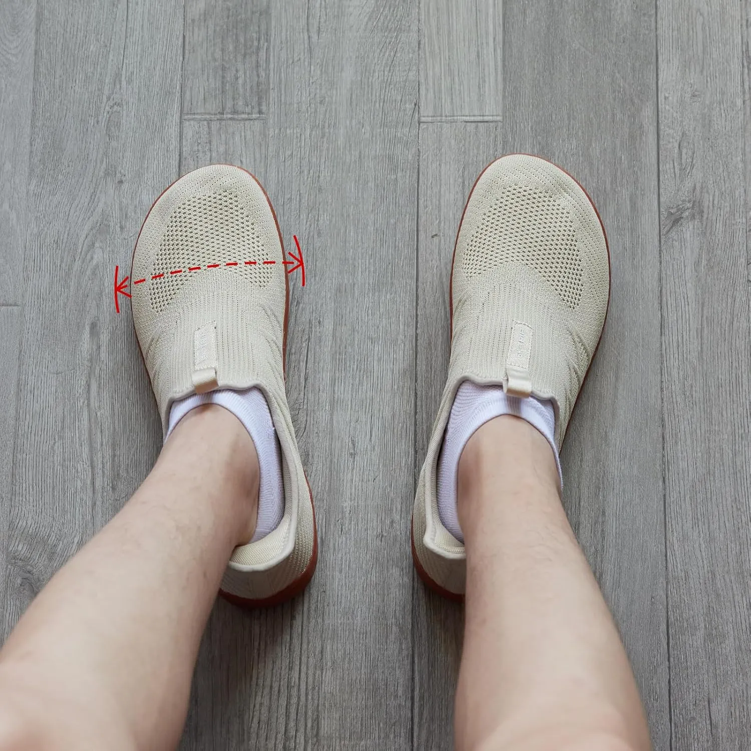 Men's Wide Walking Shoes Slip On Minimalist Barefoot Walking Shoes Cross-Trainer Sneaker Lightweight Breathable Trail Running
