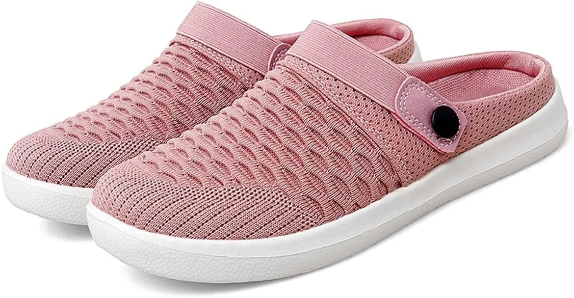Men's Women's Summer Flat Sole Light Weight Breathable Mesh Quick Dry Beach Slippers Anti-Slip Garden Sandals Clogs Shoes Indoor Outdoor