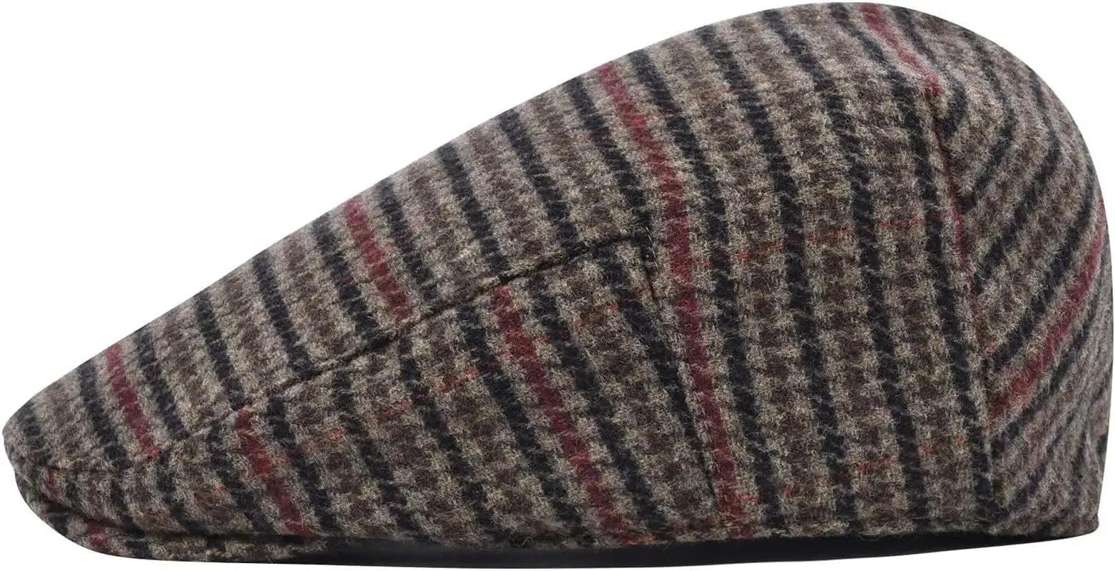 Mens Wool Flat Cap-Ivy Tweed