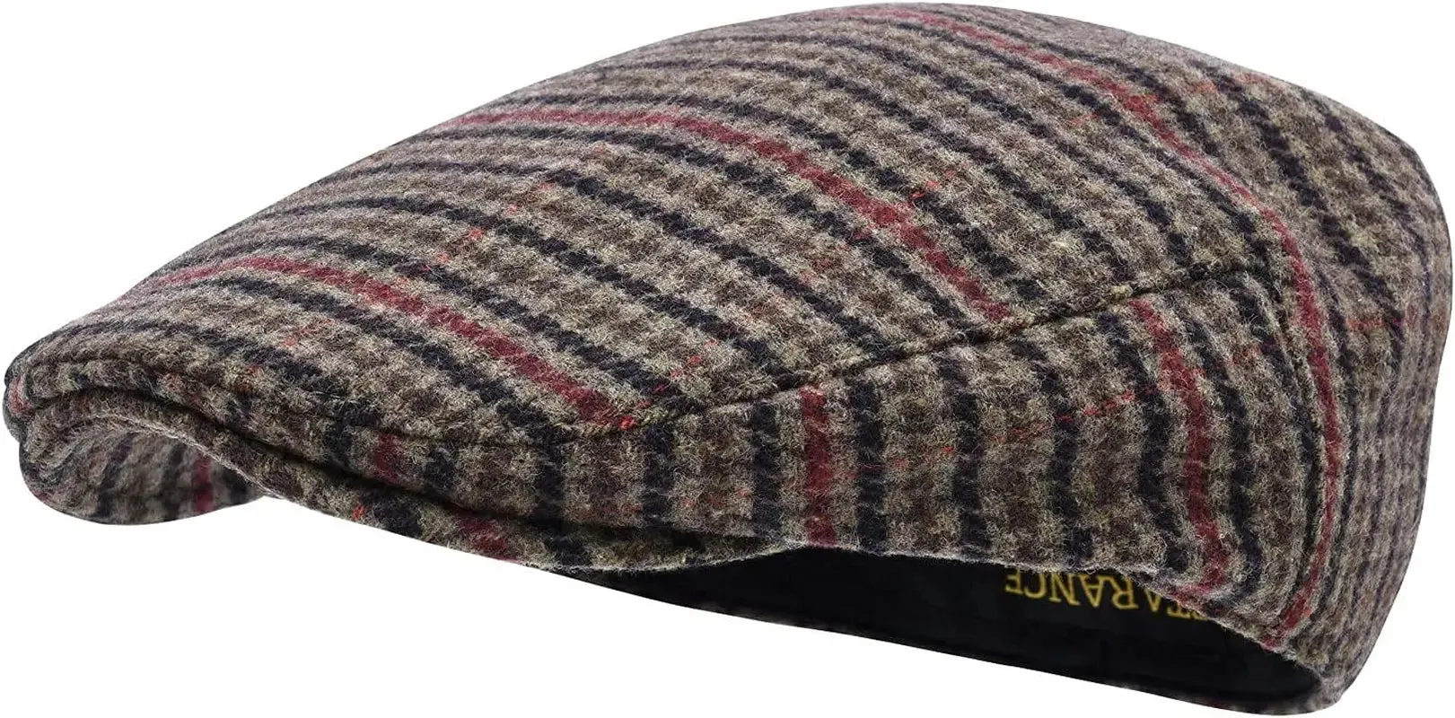 Mens Wool Flat Cap-Ivy Tweed